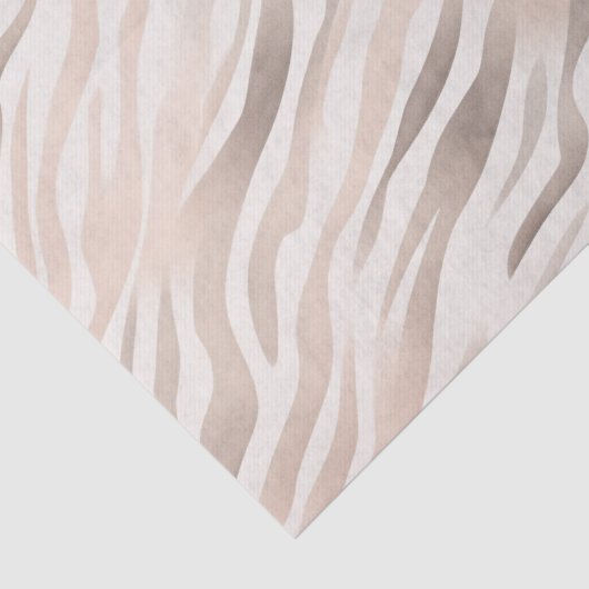 Pink Cream Beige Zebra Animal Print Tissuepapier (Detail)