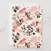 Pink Cream Brown Leopard Animal Print Baby shower Kaart (Achterkant)
