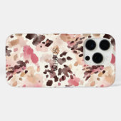 Pink Cream Brown Leopard Case-Mate iPhone Case (Achterkant (horizontaal))