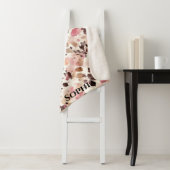 Pink Cream Brown Leopard Christmas Sherpa Deken (In situ)