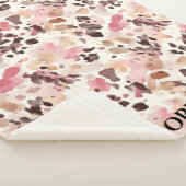 Pink Cream Brown Leopard Christmas Sherpa Deken (3/4)