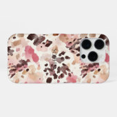 Pink Cream Brown Leopard iPhone Hoesje (Achterkant horizontaal)