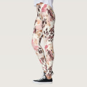 Pink Cream Brown Leopard  Leggings (Links)