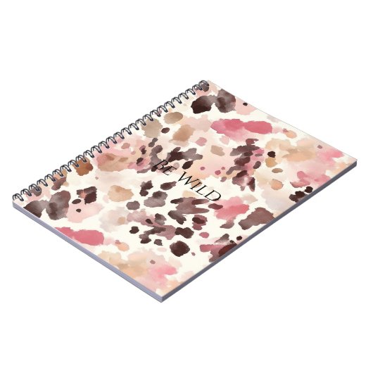 Pink Cream Brown Leopard Notitieboek (Linkerzijde)