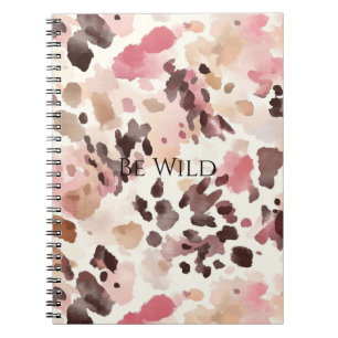 Pink Cream Brown Leopard Notitieboek
