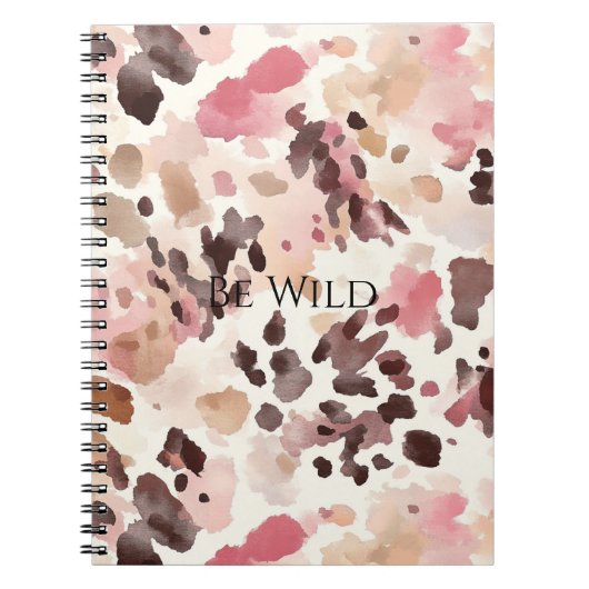 Pink Cream Brown Leopard Notitieboek (Voorkant)