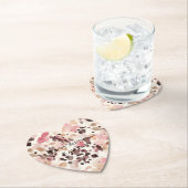 Pink Cream Brown Leopard Verjaardag Kartonnen Onderzetters (Insitu)