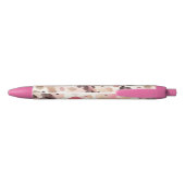 Pink Cream Brown Leopard   Zwarte Inkt Pen (Achterkant)