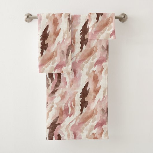 Pink Cream Chocolate Brown Bad Handdoek (Insitu)