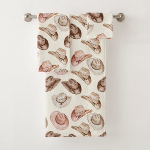 Pink Cream Cowgirl Petten Bad Handdoek
