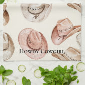 Pink Cream Cowgirl Petten Theedoek (Gevouwen)