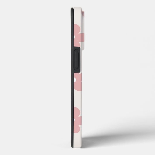 Pink Cream Daisy Flowers Retro Patroon Case-Mate iPhone Case (Achterkant / Rechts)