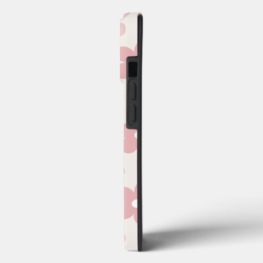Pink Cream Daisy Flowers Retro Patroon Case-Mate iPhone Case (Achterkant / Links)