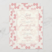 Pink Cream Daisy Flowers Retro Patroon Kaart (Voorkant / Achterkant)