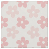 Pink Cream Daisy Flowers Retro Patroon Stof (Close Up)