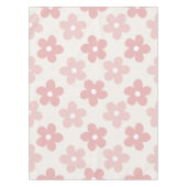 Pink Cream Daisy Flowers Retro Patroon Tafelkleed (Voorkant)