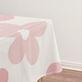 Pink Cream Daisy Flowers Retro Patroon Tafelkleed (Voorbeeld)