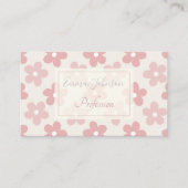 Pink Cream Daisy Flowers Retro Patroon Visitekaartje (Voorkant)