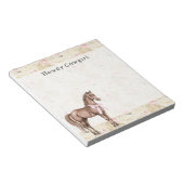 Pink Cream Floral Horse Notitieblok (Schuin)