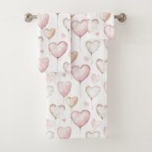 Pink Cream Hearts Bad Handdoek (Insitu)