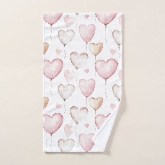 Pink Cream Hearts Bad Handdoek (Handdoek)