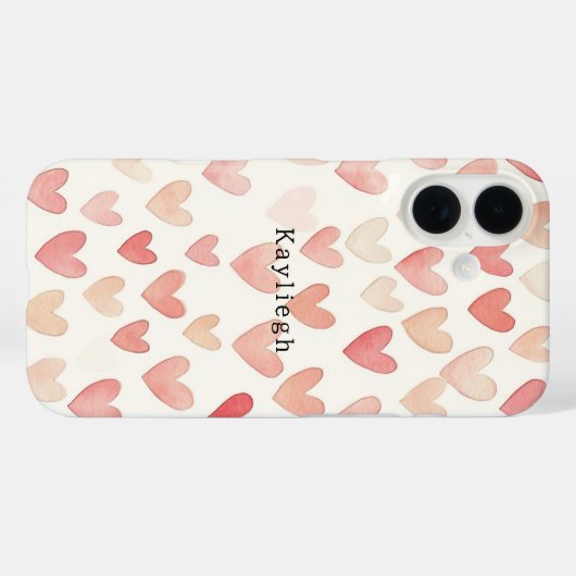 Pink Cream Hearts Case-Mate iPhone Case (Achterkant (horizontaal))