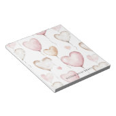 Pink Cream Hearts Notitieblok (Schuin)