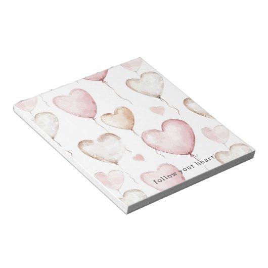 Pink Cream Hearts Notitieblok (Schuin)
