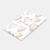 Pink Cream Hearts Post-it® Notes (Schuin)
