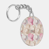 Pink Cream Straw Hats  Sleutelhanger (Voorkant Links)
