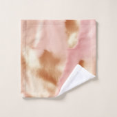 Pink Cream Tan Southwest Cowgirl Koeienhuid Bad Handdoek (Wasdoekje)