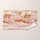 Pink Cream Tan Southwest Cowgirl Koeienhuid Bad Handdoek (Handdoek)