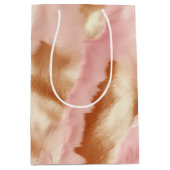 Pink Cream Tan Southwest Cowgirl Koeienhuid Medium Cadeauzakje (Voorkant)