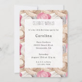 Pink Cream White Straw Hats Birthday Kaart (Voorkant)