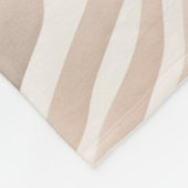 Pink Cream Zebra Animal Print Fleece Deken (Hoek)