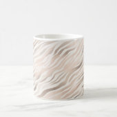 Pink Cream Zebra Animal Print Koffiemok (Center)