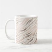 Pink Cream Zebra Animal Print Koffiemok (Links)