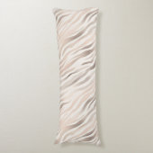 Pink Cream Zebra Animal Print Lichaamskussen (Voorkant Verticaal)