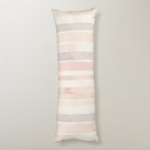 Pink Cream Zebra Animal Print Lichaamskussen (Achterkant (Verticaal))