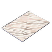 Pink Cream Zebra Animal Print Notitieboek (Linkerzijde)