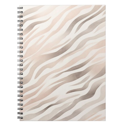 Pink Cream Zebra Animal Print Notitieboek (Voorkant)