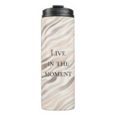 Pink Cream Zebra Animal Print Thermosbeker (Voorkant)