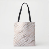 Pink Cream Zebra Animal Print Tote Bag (Voorkant)