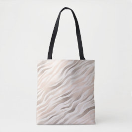 Pink Cream Zebra Animal Print Tote Bag