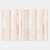 Pink Cream Zebra Animal Print Verjaardag Inpakpapier Vel (Voorkant 2)