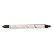 Pink Cream Zebra Animal Print Zwarte Inkt Pen (Voorkant)