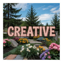 Pink Creative Affirmation Square Poster