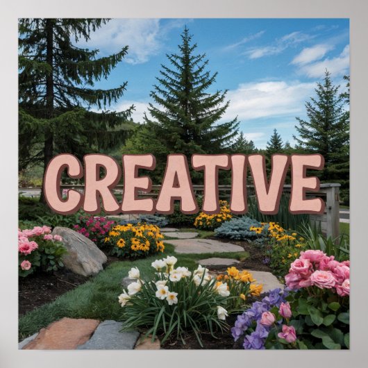 Pink Creative Affirmation Square Poster (Voorkant)