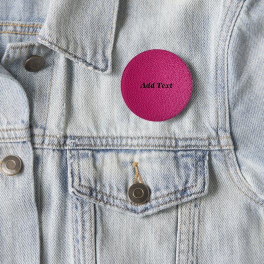 Pink Creëer Uw eigen aangepaste tekst toevoegen Ronde Button 5,7 Cm (In situ)