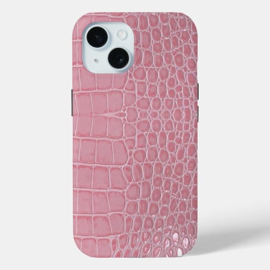 Pink Crocodile Leather Aesthetic Case-Mate iPhone Case (Achterkant)